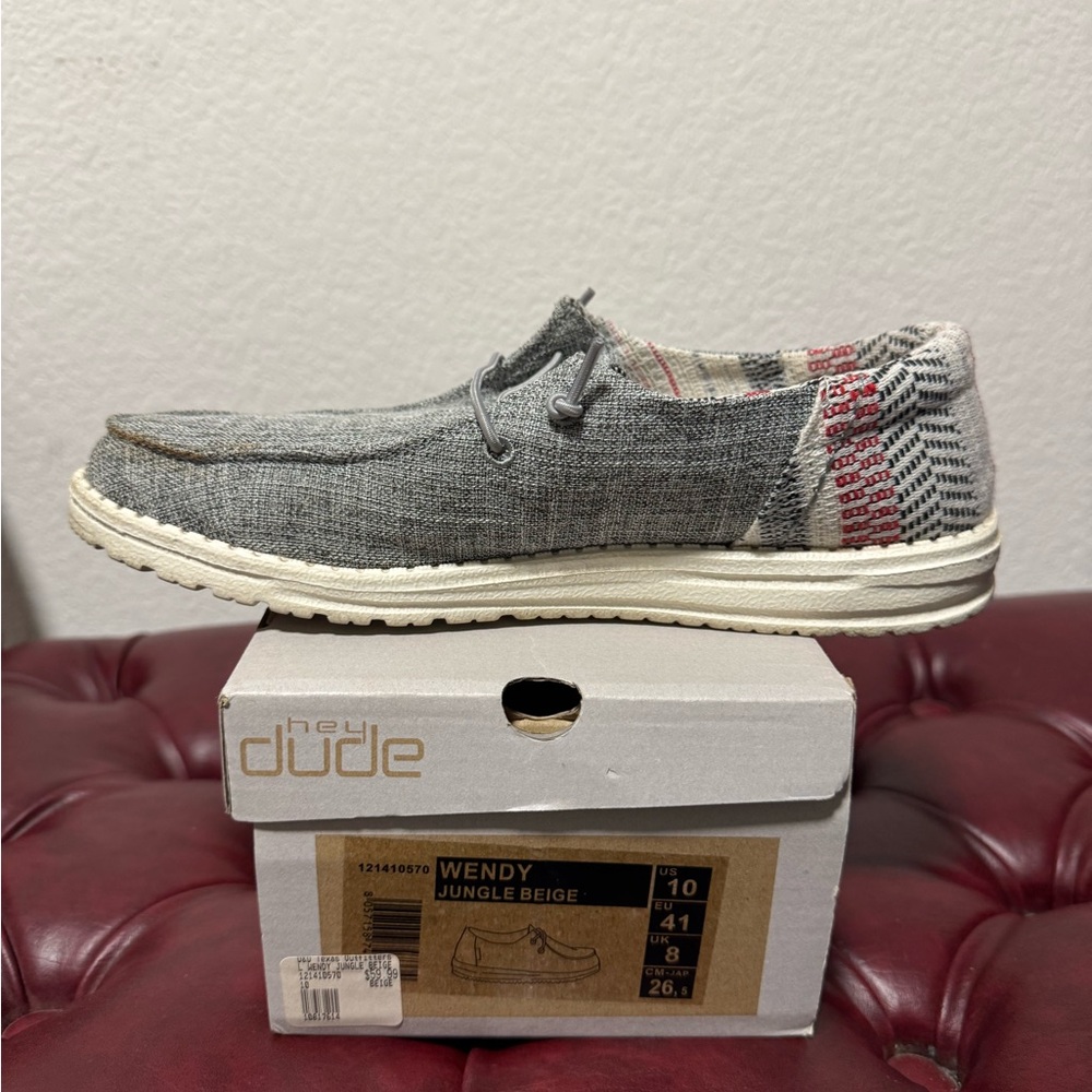 Hey Dude Women's Gray and Patterned Loafers